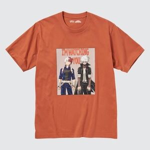 UNIQLO (L) My Hero Academia UT Shoto Dabi Graphic T-shirt Orange Japan Anime